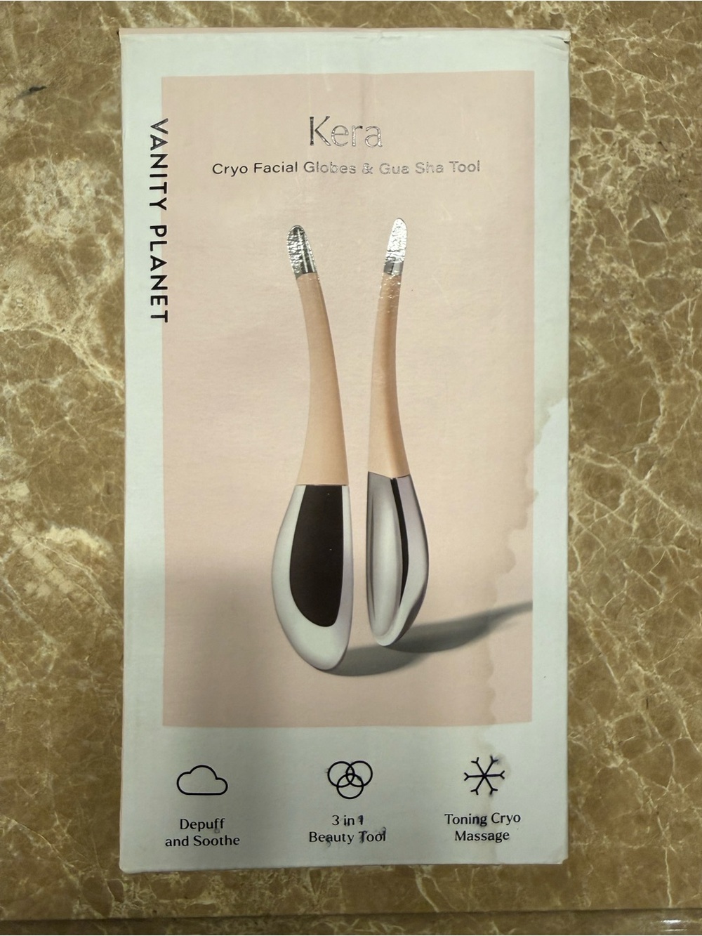 Vanity Planet Kera Cryo Facial Globes & Gua Sha Tool - Blush